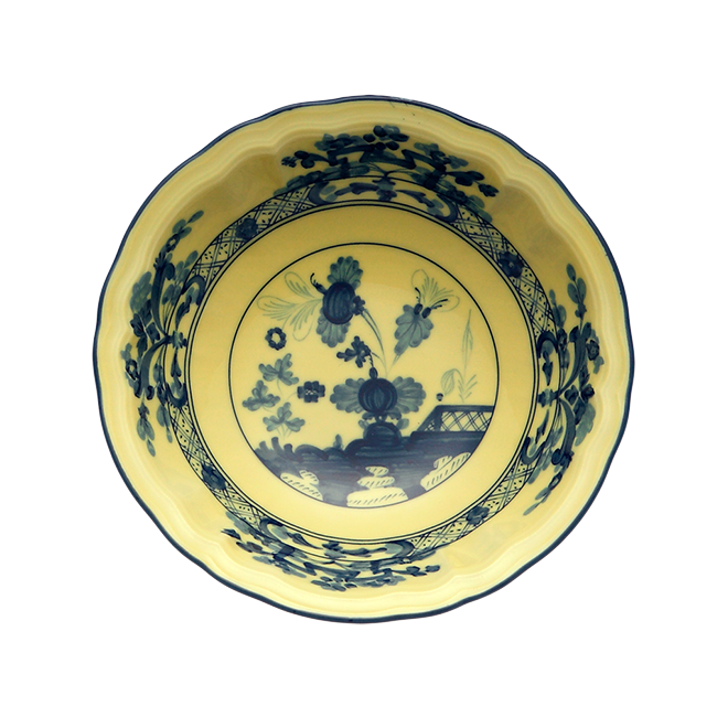Set De 6 Assiettes à Dessert Richard Ginori - Collection Oriente Italiano Citrino - Porcelaine Italienne - Diamètre 21 Cm